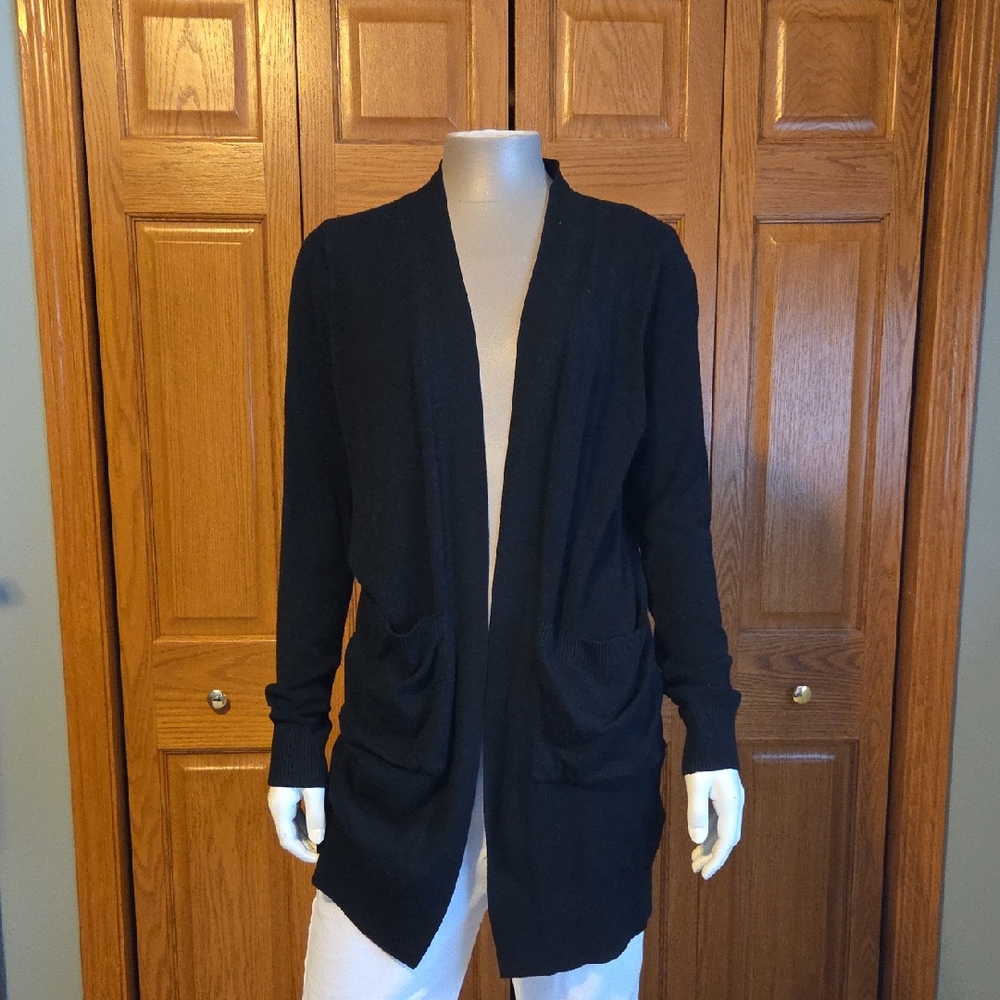 Staccato Black Open-Front Pocket Cardigan